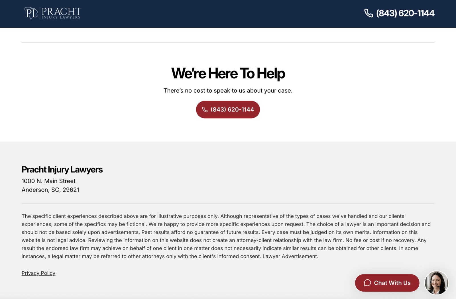 Lawfty CMS Pracht footer module