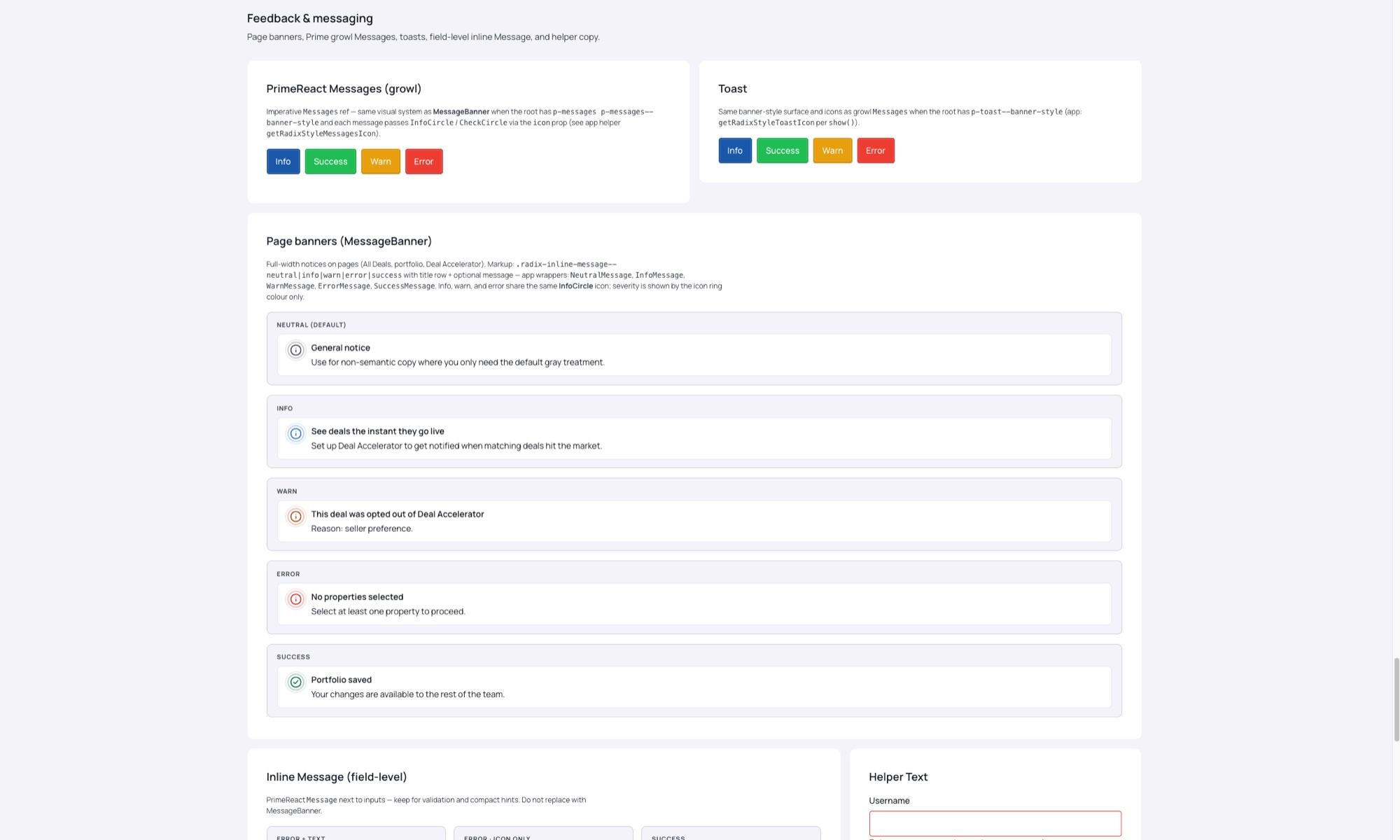 Radix Underwriting design system feedback